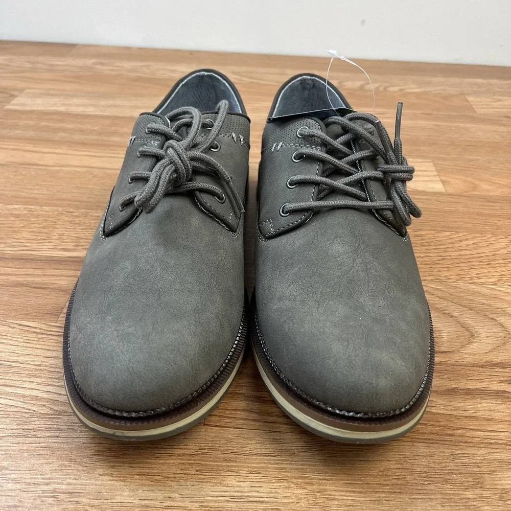 Sonoma Freer Men's Dress Shoes in Slate Gray Size 9.5 Lace up Faux‎ Suede NEW